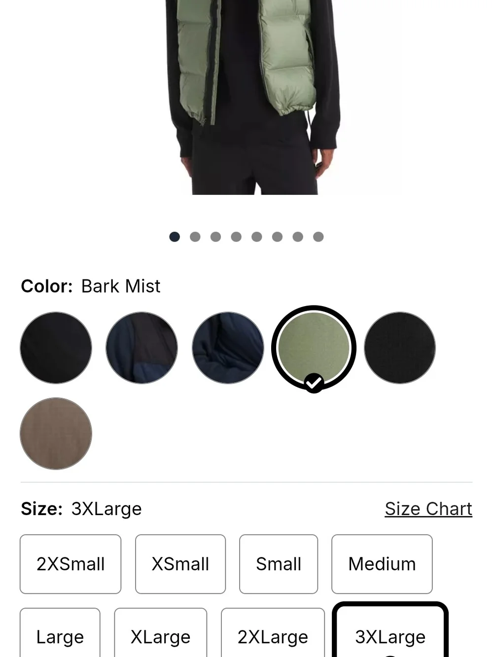 The North Face Bark Mist Green Quilted Down Vest